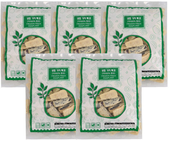 산들네이처 가지튀김 냉동가지튀김 에어프라이어 술안주 밥반찬 5kg (1kg x 5봉), 1kg, 5개