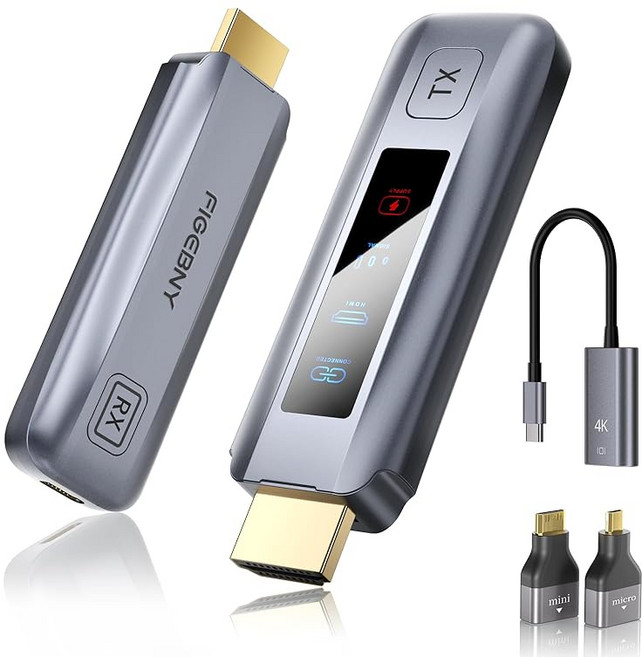 FIGEBNY 피게브니 HDMI 무선 송수신기 세트 LED 디스플레이 30m, 1개