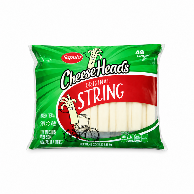 프리고 치즈헤드 스트링 치즈 아이스박스 포장, 1개, 1.36kg