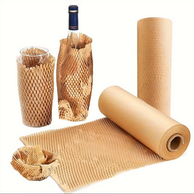 친환경 벌집 크라프트 완충재 종이 포장지 20미터, 1개, 크라프트지