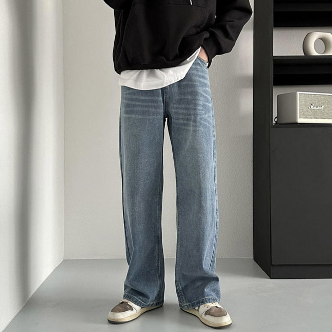 치트키 New 미드나잇 5컬러 뒷밴딩 데일리 사계절 와이드 데님