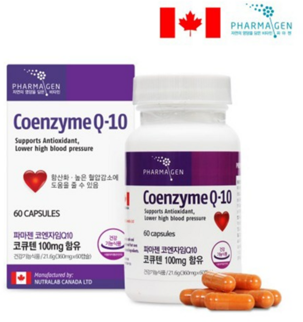 [PHAR]캐나다코엔자임큐텐60캡슐, 1개, 60정