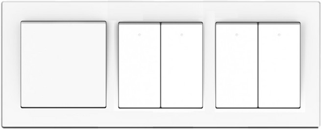 신동아 썬틸 유럽형 융스타일 스위치 화이트 단로5구 3개용 유로 전기 전등 조명 사각 인테리어 매입 매립, 1개