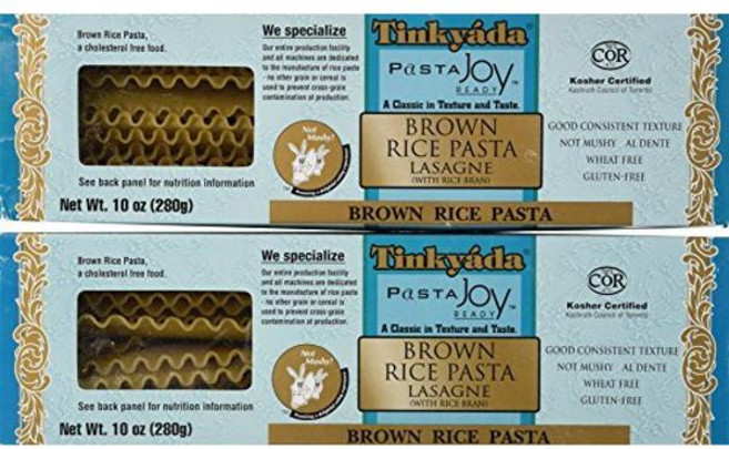 Tinkyada 현미 라자냐 (쌀겨 포함) 2팩, 2개, 280g