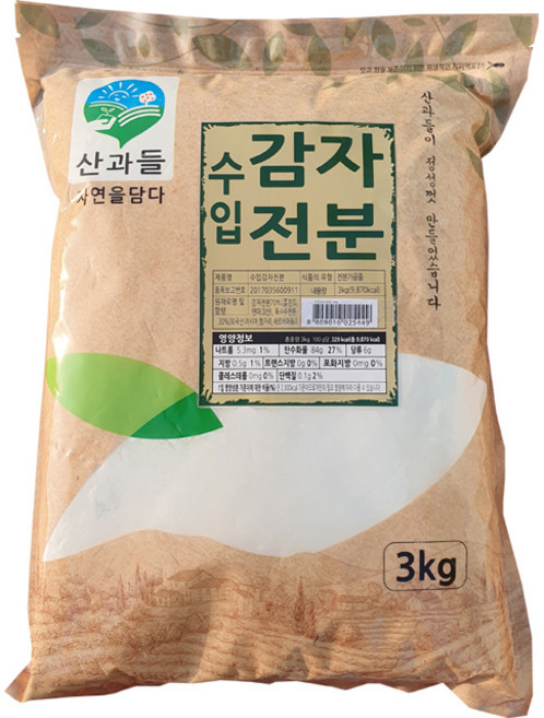 산과들 수입감자전분3kg, 1개, 3kg