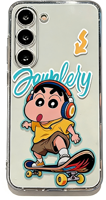 BuyChoo 스케이트보드 타는 짱구 실리콘 휴대폰 케이스