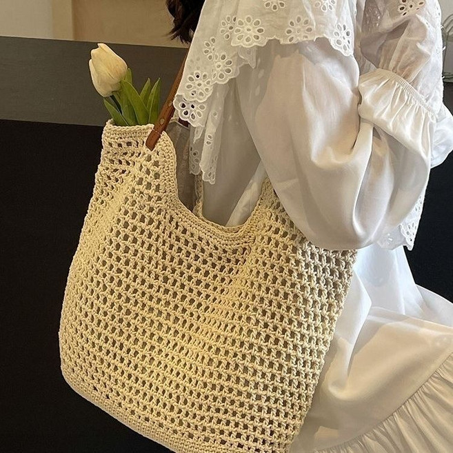 BROWMODA 여성 대용량 숄더백 내추럴 무드 가벼운 토트백