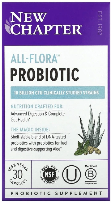 뉴 챕터 103443 올플로라 프로바이오틱 베지캡슐 30정, 1개 - 쿠팡