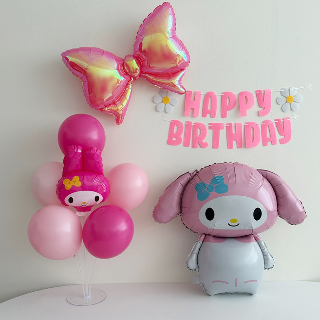 동그라미파티 산리오 생일 파티 풍선 세트, 1세트, 마이멜로디 전신