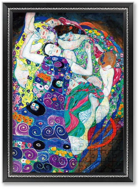 처녀들 직소 퍼즐+액자 세트 명화 1014피스, 1개, 그레이스블랙