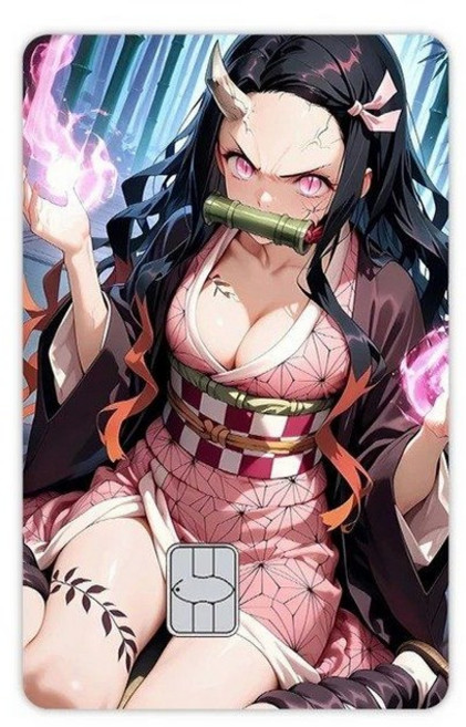 귀멸의칼날 귀칼 무한성 캐릭터 카드 스티커 교통카드 체크카드 신용카드 티머니 기후동행 꾸미기, 일반 (big chip), 19