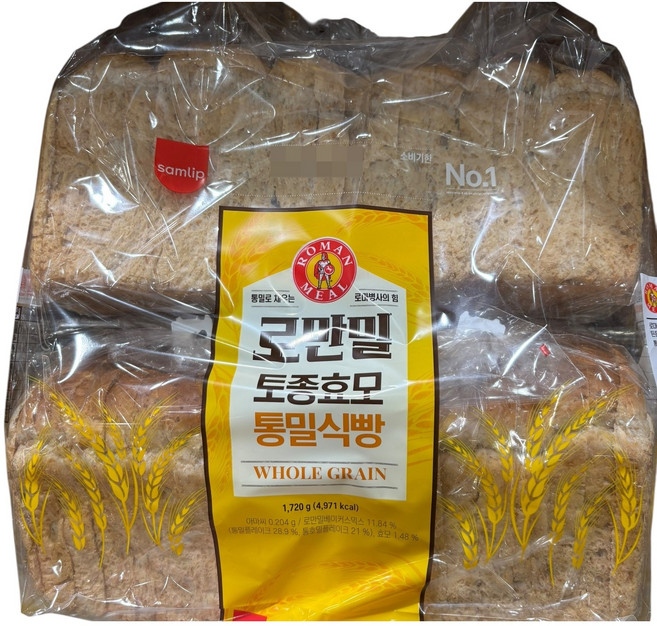 삼립 토종효모 로만밀 식빵, 430g, 4개