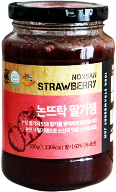 논뜨락산뜨락영농조합법인 논뜨락딸기잼, 530g, 1개