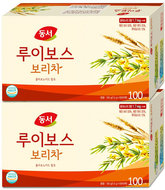 동서 루이보스 보리차, 1.5g, 100개입, 2개