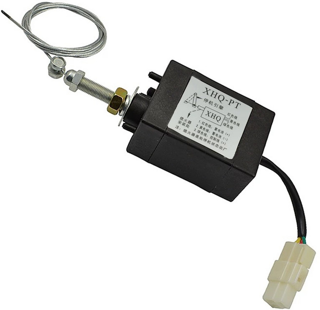 디젤 엔진 부품 XHQ-PT 12V 24V 전원 풀 타입 정지 솔레노이드, [02] 24V, 02 power off pull type, 1개