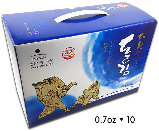 동양수산 대천김 10봉(돌김 재래김 파래김) 대한민국 대표반찬 자꾸 손이가요 손이가~, 20g, 1박스