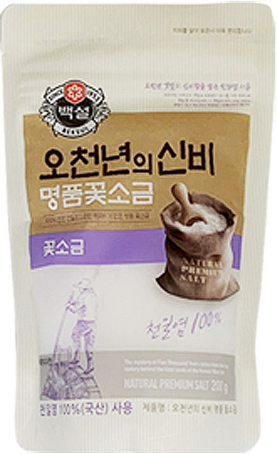 백설 오천년의 신비 명품 꽃소금, 4개, 200g