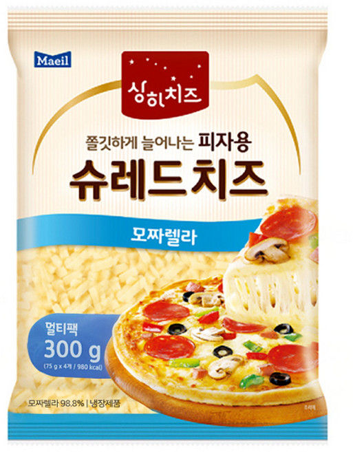매일 상하치즈 피자용 슈레드치즈 모짜렐라 300g 냉장무배, 1개
