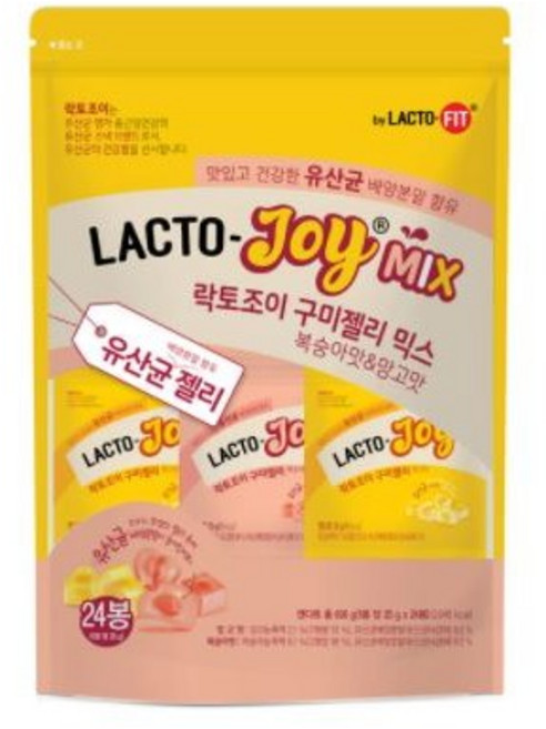 종근당건강 락토조이 유산균 구미젤리 망고맛 복숭아맛 600g 코스트코, 4개