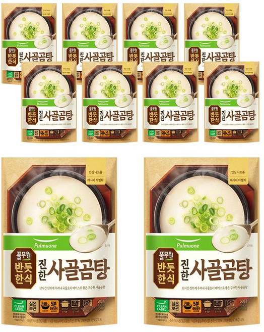 풀무원 반듯한식 진한 사골곰탕, 500g, 10개
