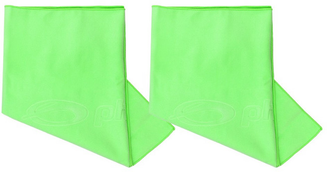 피닉스 초극세사 건식 스포츠 타올, 그린, 2개