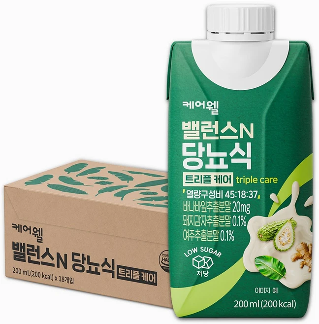 케어웰 밸런스N 당뇨식 트리플 케어, 18개, 200ml - 쿠팡
