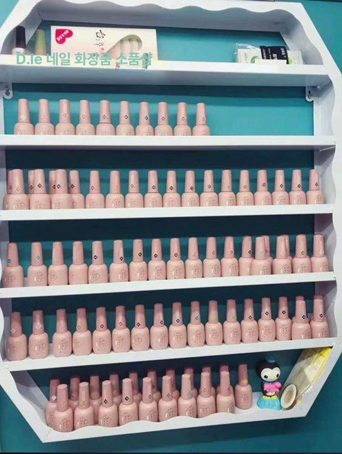 네일 진열장 벽 철제 전시대 선반 책장 매니큐어, 1단, 60cm 대형 랙은 병을 185개의 B