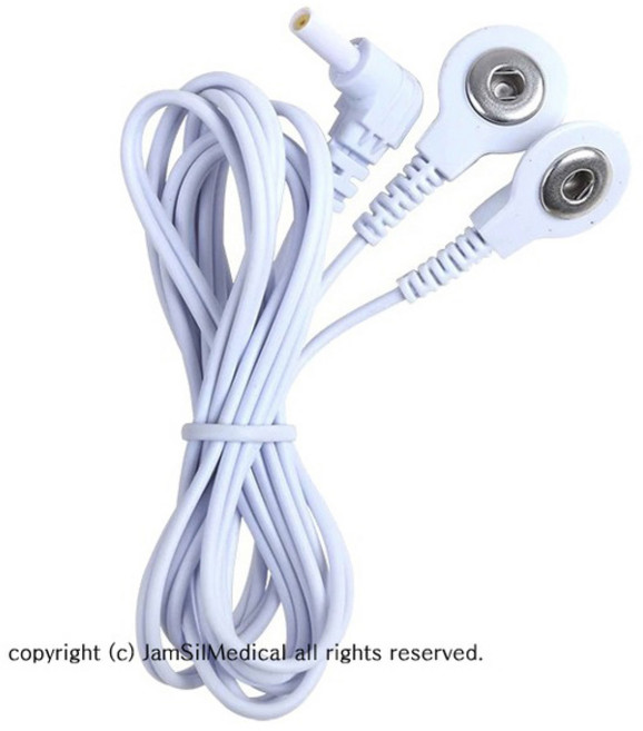 닥터웰 저주파 마사지기 케이블 연결선(1개) W 호환기종 DWH-350/DR-470/DR-495, 화이트