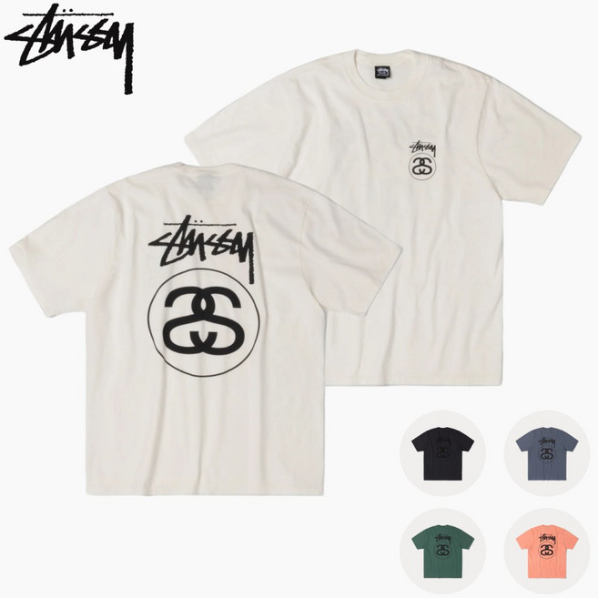 스투시 반팔 스탁 링크 피그먼트 다이드 STUSSY TEE