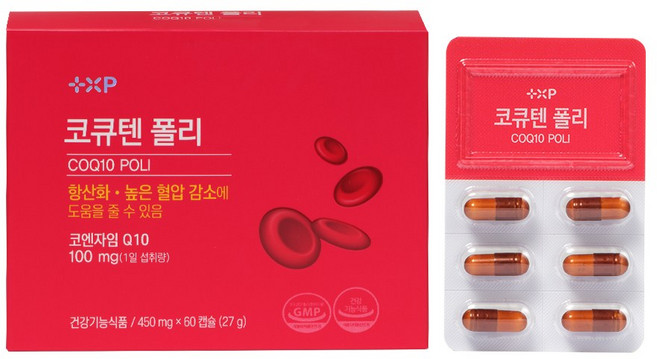 코큐텐 폴리코사놀 코엔자임큐텐 나토키나아제 높은 혈압 케어 항산화, 6박스, 30정