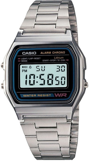 카시오 남여공용 메탈 디지털 명품 시계 A158WA-1DF / CASIO