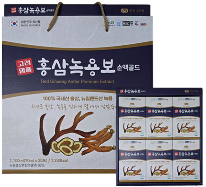고려명품 홍삼녹용보 순액골드, 1개, 70ml, 30개