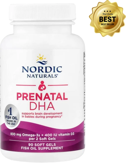 노르딕내츄럴스 프리네이탈 DHA 830mg 오메가-3 + 400IU D3 500mg 소프트젤, 90정, 1개 - 쿠팡