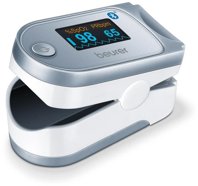 뷰러 블루투스 디지털 손가락 끝 맥박 산소 측정기 혈중 포화도 및 모니터 액세서리 포함 1 카운트, PO60 - 쿠팡