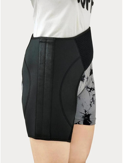 보호대 좌골 신경통 통증 완화 장치골반 벨트 햄스트링 관절 엉덩이 압축 랩조절 신경, 1개, 색상: 1. 검정색 / 크기: A. 원 사이즈