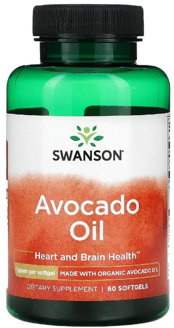 스완슨 아보카도 오일 Avocado Oil 1000mg 소프트젤 60정, 1개 - 쿠팡