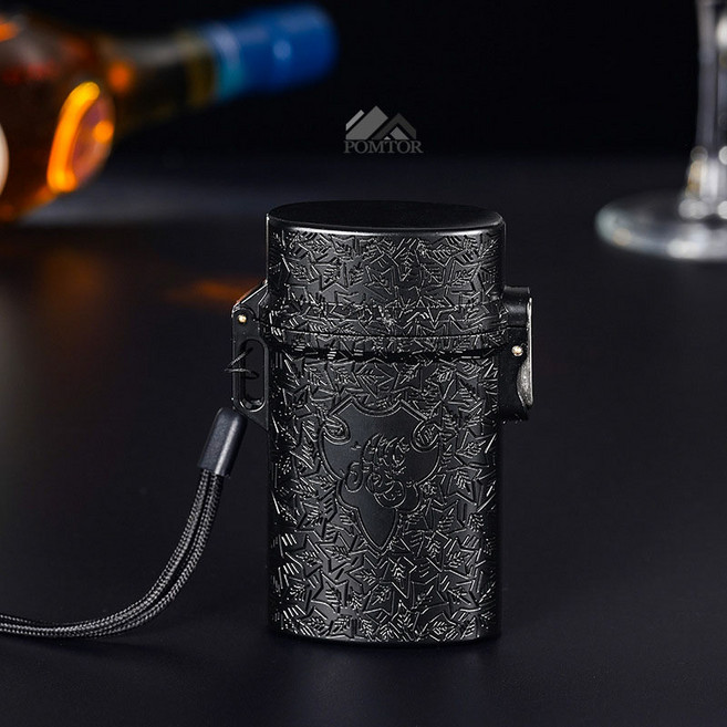 POMTOR 휴대용 담배 케이스 고급스러운 남성 선물 방수방압 담배파우치