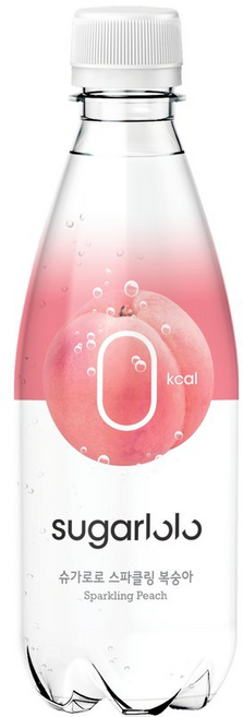 슈가로로 스파클링복숭아 제로칼로리, 350ml, 3개