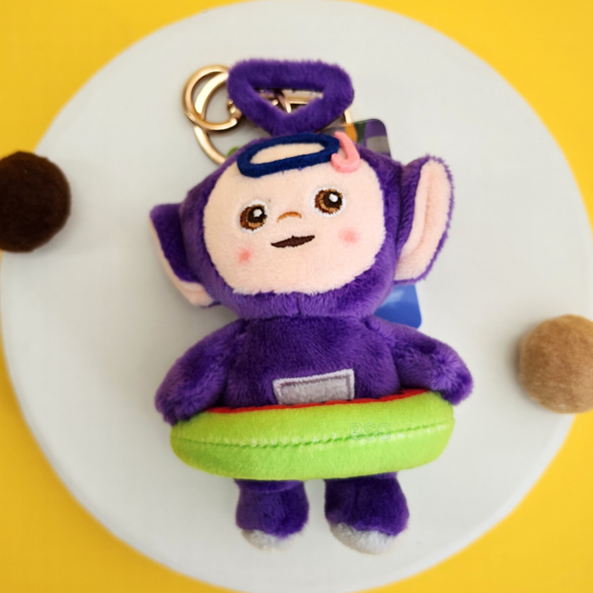 BSC 텔레토비 써머 인형 키링 백팩 책가방 인형키링 미니 가방고리 자동차 키홀더 보라돌이 뚜비 나나 뽀, 1개, 1. 보라돌이 써머 키링, 9cm