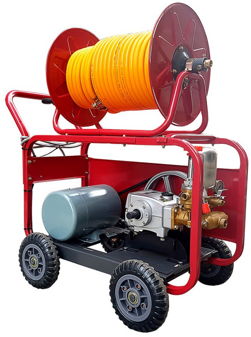 국내조립 국산다이 광폭바퀴 대한 고압 전기 분무기 밀차식 농약 고압 살수기 동력 분무기 세척기 농약기계 세척기계 DHM-80A, 1개