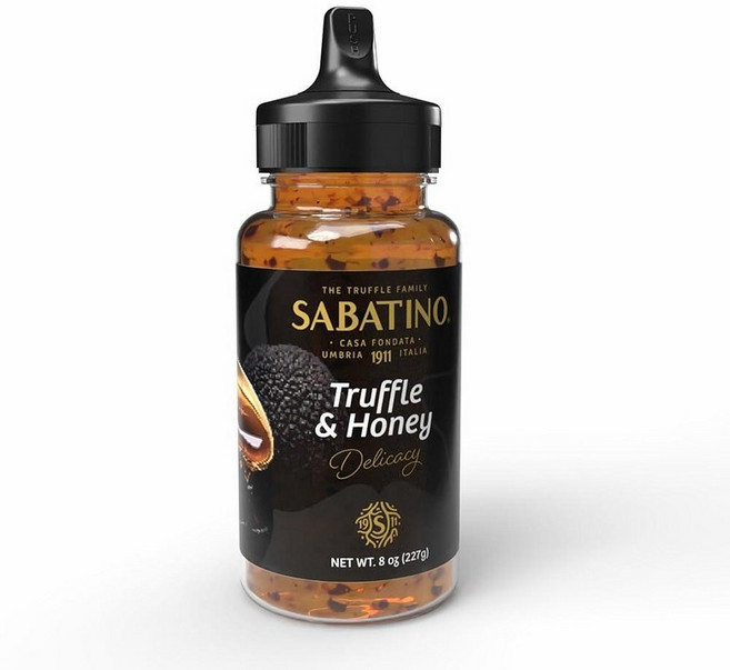 Sabatino Tartufi Truffle Honey - 클로버 꿀 트러플 함유 스위트 앤 세이버 트러플 꿀 355ml(12온스), 1개, 227g