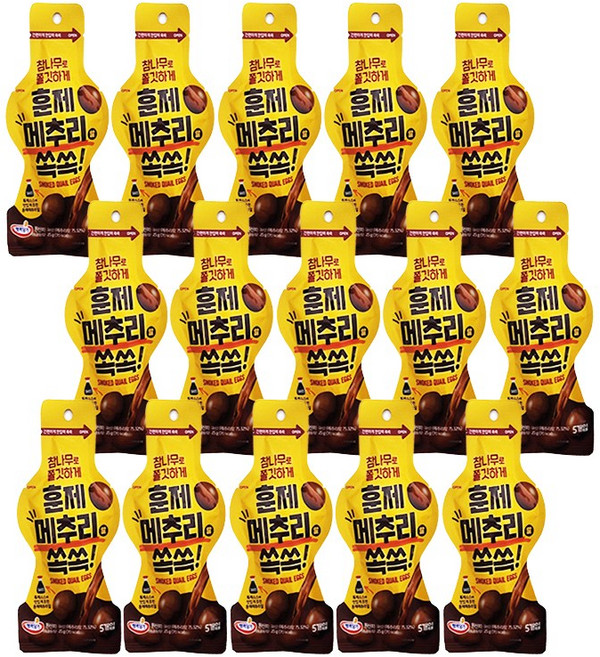 행복담기 쏙쏙 훈제 메추리알 25g, 15개