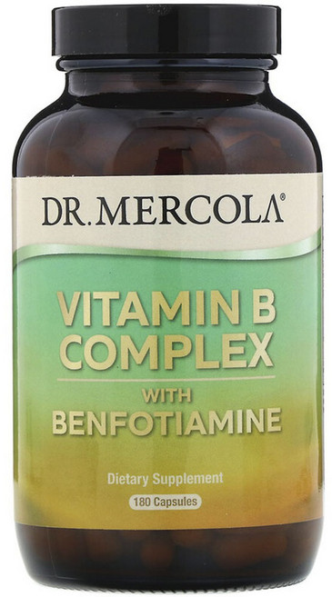 DR. MERCOLA 維他命B複合苯磷硫胺保健膠囊, 180顆, 1罐