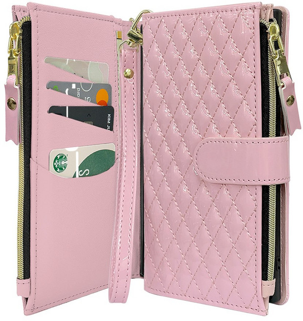 하이온 갤럭시 A33 가더 안나 애나멜 가죽 다이어리 케이스, 피치