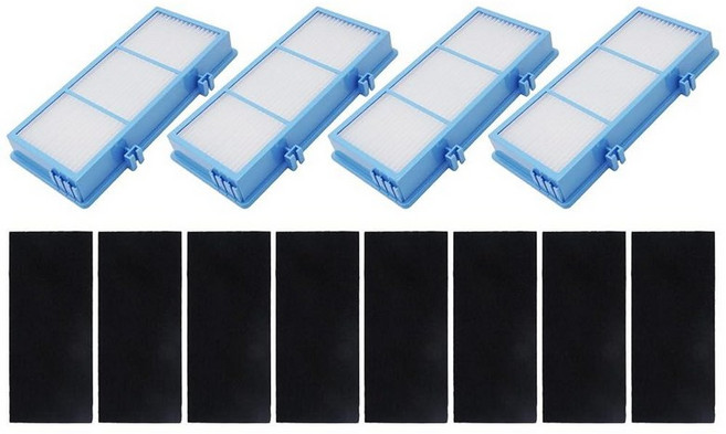 EATAKWARD 4 HEPA Filters with 8 Activated Carbon Pre-Filters Blue AER1 Filter Kit Replacement fo, 2 Sets