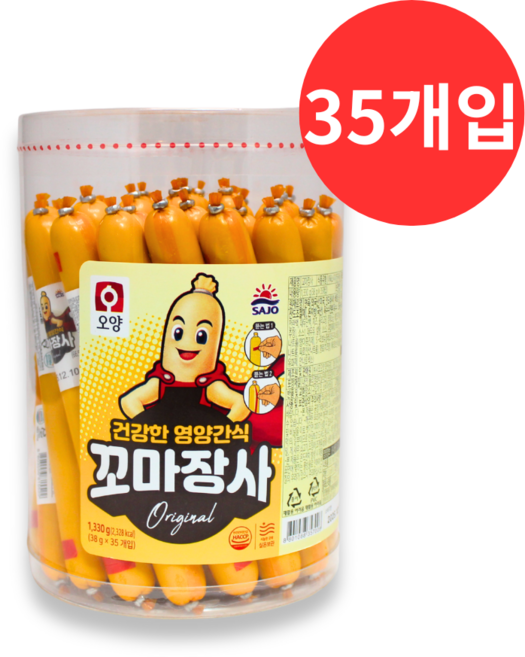 사조 꼬마장사 소시지 1330g (38gx35개), 1.33kg, 1개