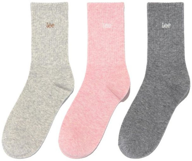 매장정품 LEE 우먼 트위치 로고 삭스 3PACK 컬러 믹스 LE2503SK71CX 236837