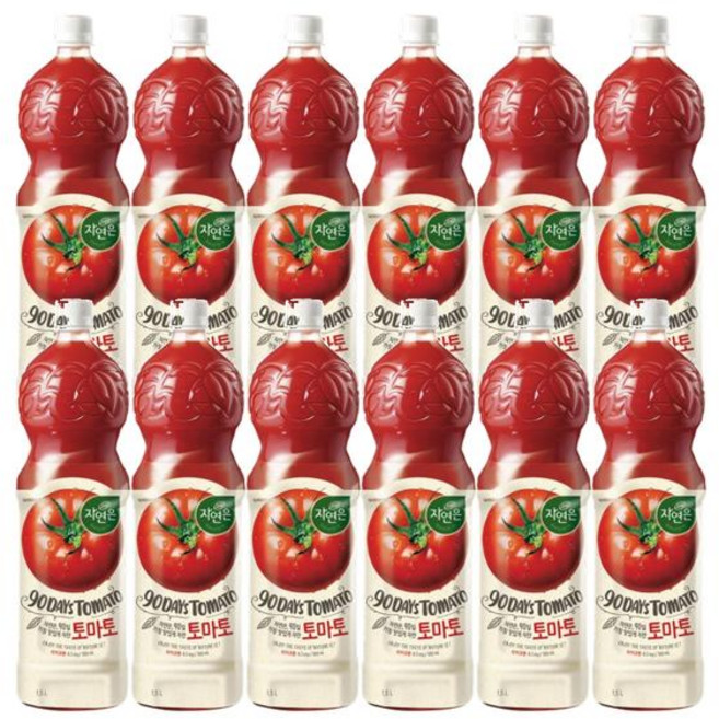 웅진 모닝한잔 과일주스 과채주스 자연은 토마토 1.5l 12개