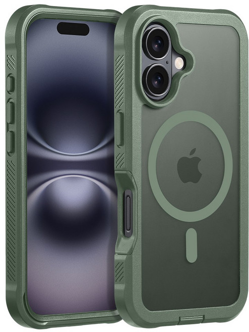 파고씨 반투명 맥세이프 이중 하드 범퍼 케이스