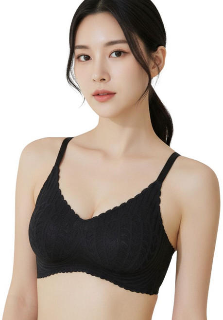 노와이어브라 편안한 레이스브라 누디 패드일체형속옷